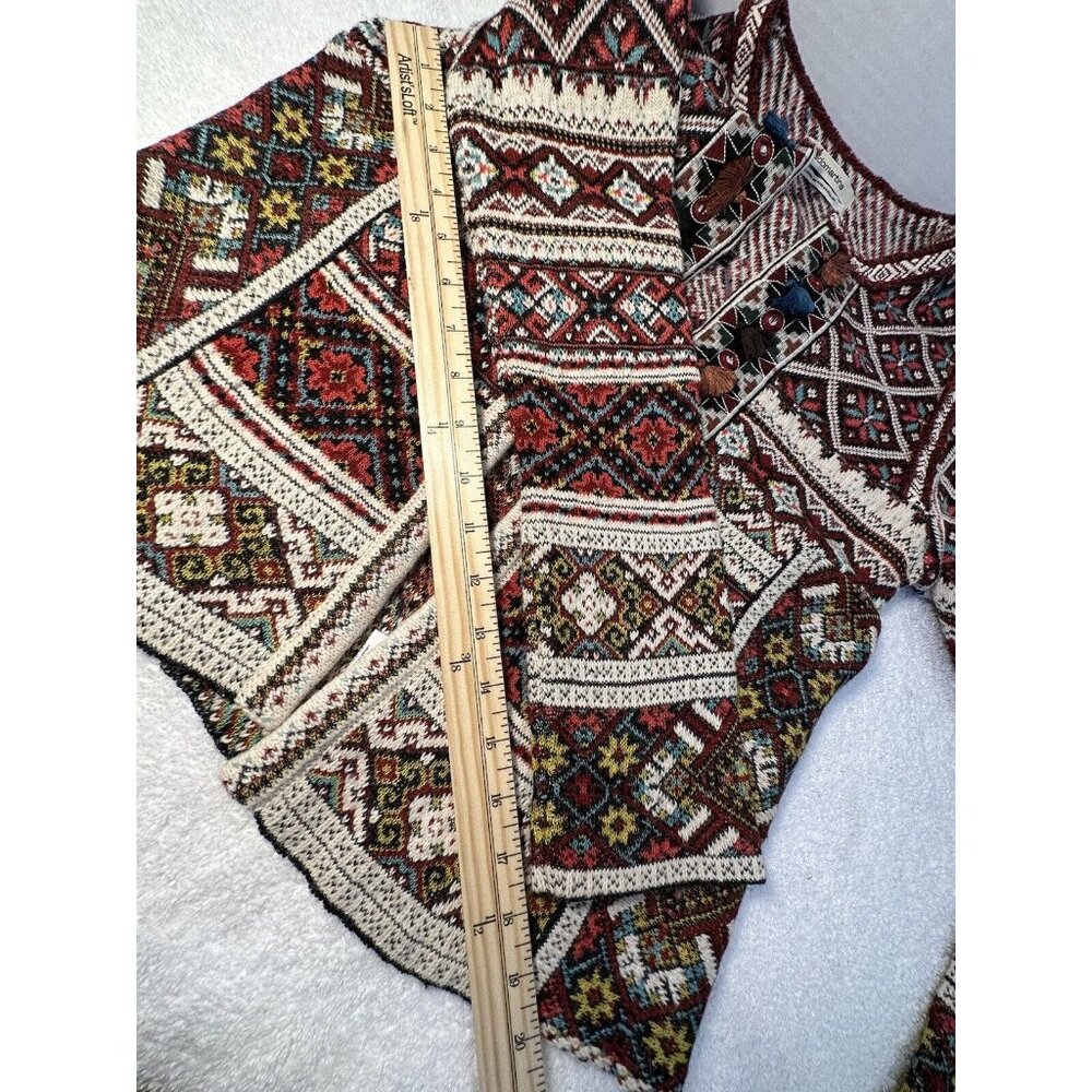 ALDO MARTINS (Anthropologie) Inverness Red Wool/Alpaca Cardigan, Size Small - Picture 14 of 14
